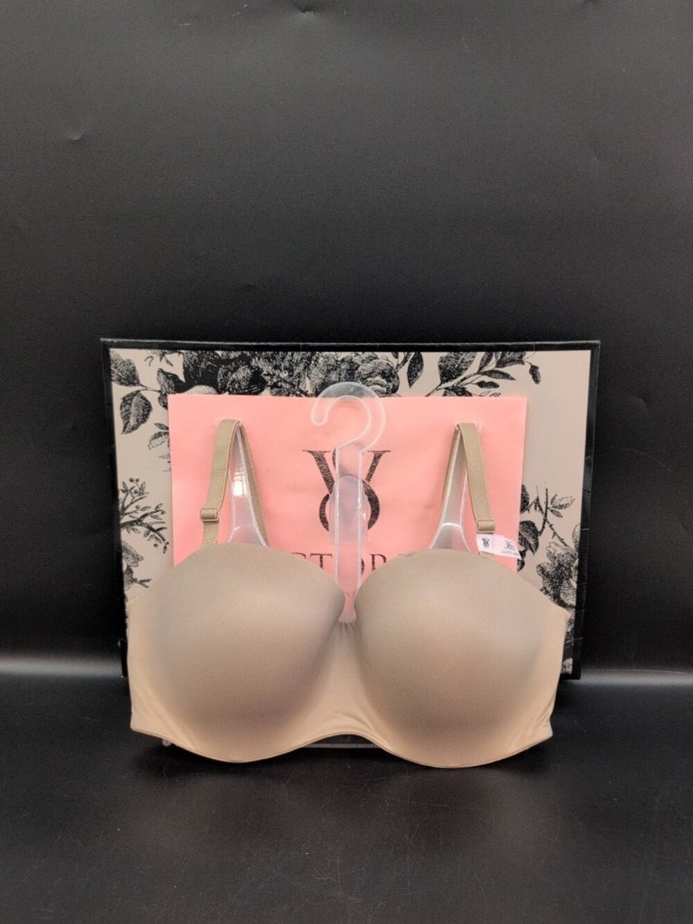 Victoria Secret Bare Lightly Lined Smooth Convertible Strapless Bra 36D Praline